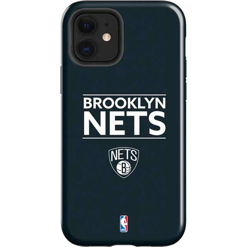 NBA Brooklyn Nets Standard - Black iPhone 12 Impact Case