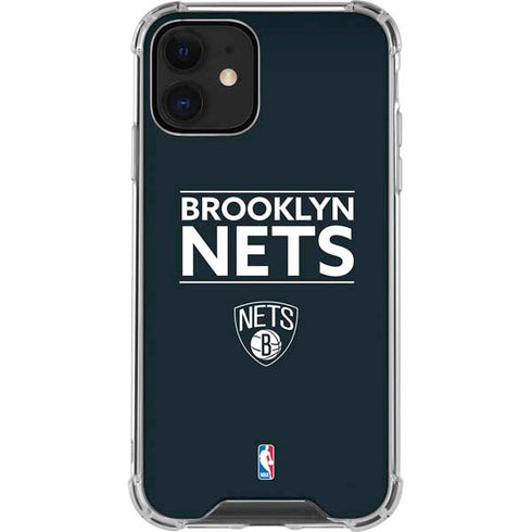 NBA Brooklyn Nets Standard - Black iPhone 12 Mini Clear Case