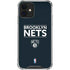 NBA Brooklyn Nets Standard - Black iPhone 12 Mini Clear Case