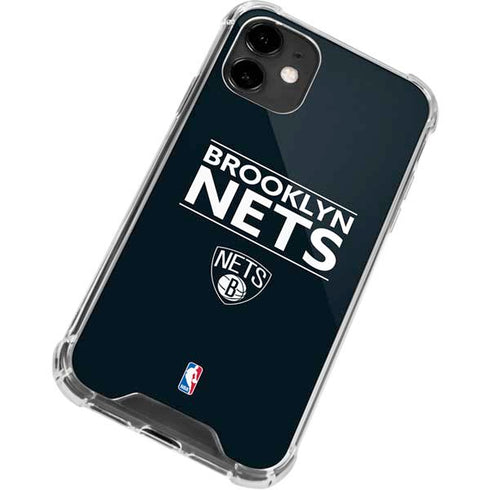 NBA Brooklyn Nets Standard - Black iPhone 12 Mini Clear Case