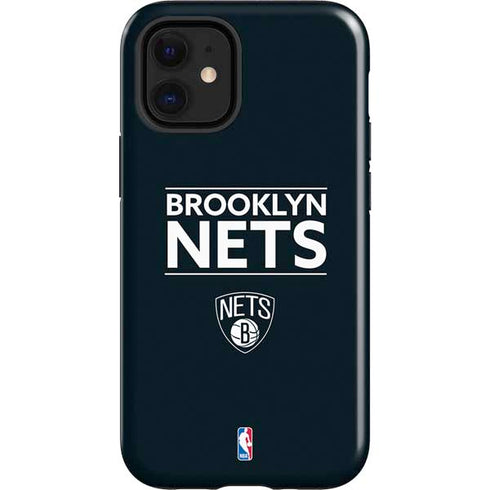 NBA Brooklyn Nets Standard - Black iPhone 12 Mini Impact Case