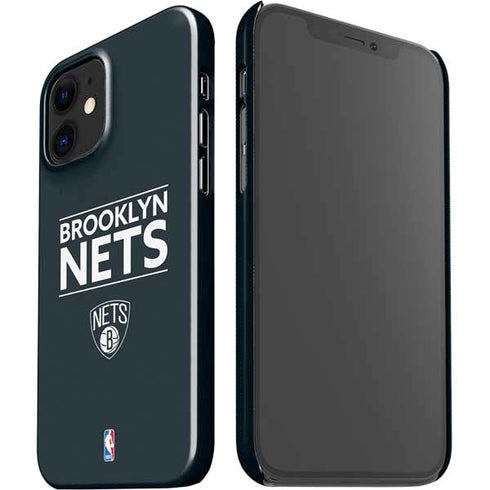 NBA Brooklyn Nets Standard - Black iPhone 12 Mini Lite Case