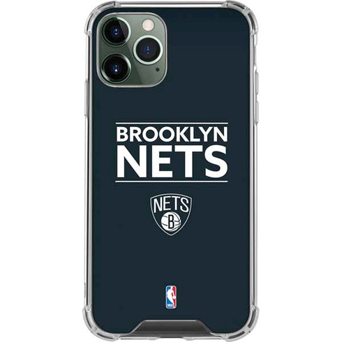 NBA Brooklyn Nets Standard - Black iPhone 12 Pro Clear Case