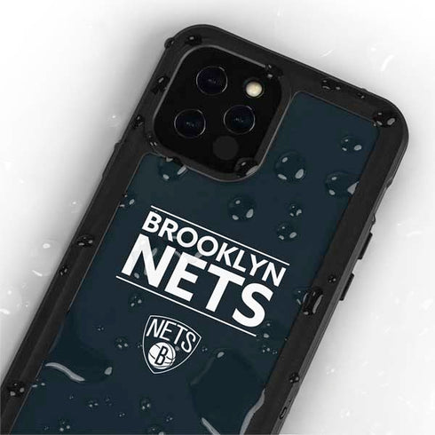 NBA Brooklyn Nets Standard - Black iPhone 12 Pro Waterproof Case