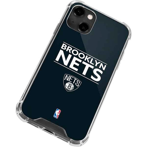 NBA Brooklyn Nets Standard - Black iPhone 13 Clear Case