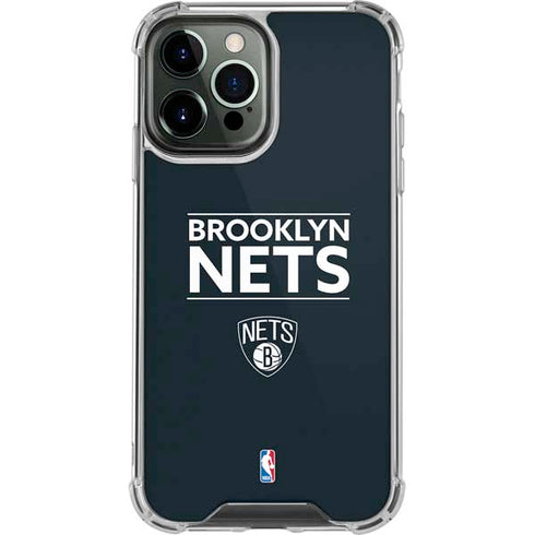 NBA Brooklyn Nets Standard - Black iPhone 13 Pro Max Clear Case