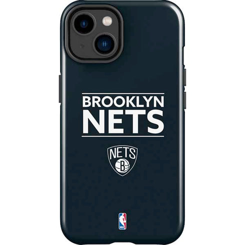 NBA Brooklyn Nets Standard - Black iPhone 15 Plus Impact Case