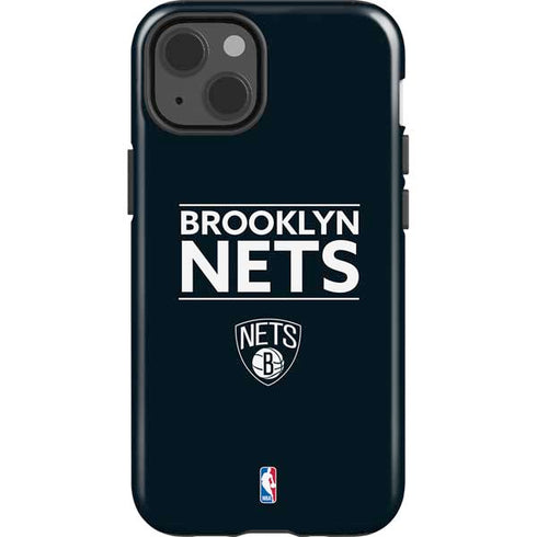 NBA Brooklyn Nets Standard - Black iPhone 14 Impact Case