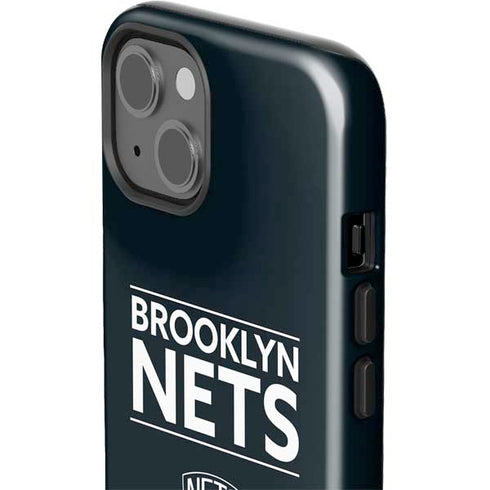 NBA Brooklyn Nets Standard - Black iPhone 15 Impact Case