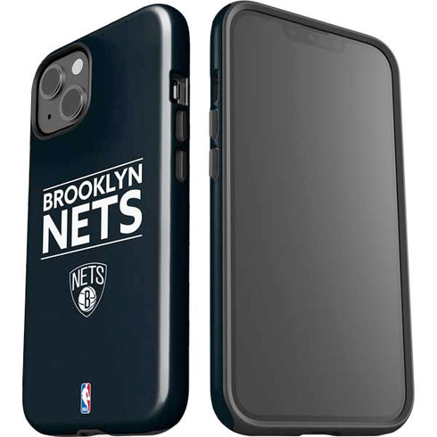 NBA Brooklyn Nets Standard - Black iPhone 15 Impact Case