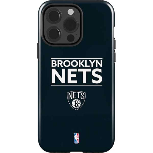 NBA Brooklyn Nets Standard - Black iPhone 15 Pro Impact Case