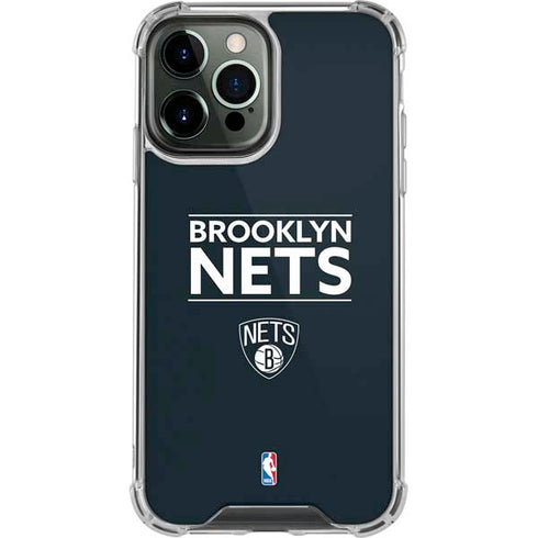 NBA Brooklyn Nets Standard - Black iPhone 15 Pro Max Clear Case