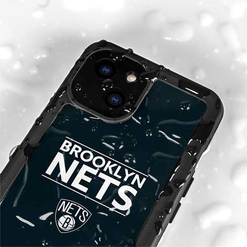 NBA Brooklyn Nets Standard - Black iPhone 15 Waterproof Case