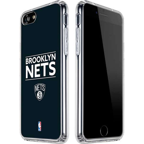 NBA Brooklyn Nets Standard - Black iPhone SE (2nd & 3rd Gen) Clear Case