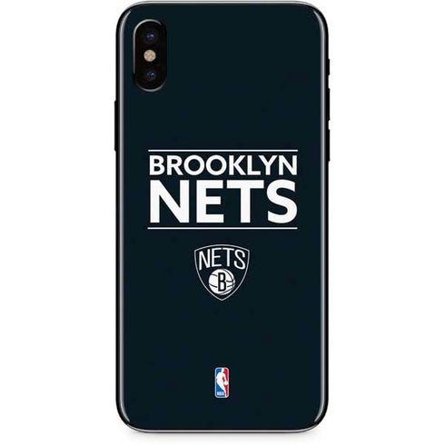 NBA Brooklyn Nets Standard - Black iPhone X Skin