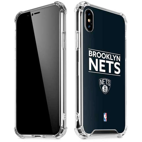 NBA Brooklyn Nets Standard - Black iPhone XS Max Clear Case
