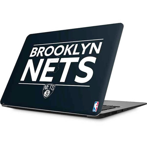 NBA Brooklyn Nets Standard - Black Apple MacBook Skin