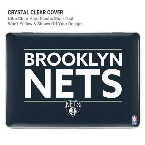 NBA Brooklyn Nets Standard - Black MacBook Pro 16in (2021-25) Case plus Skin