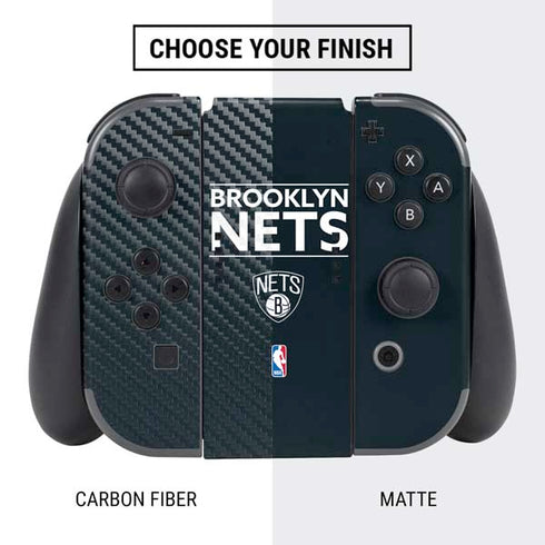NBA Brooklyn Nets Standard - Black Nintendo Switch Bundle Skin