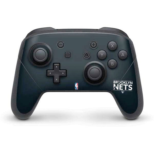 NBA Brooklyn Nets Standard - Black Nintendo Switch Pro Controller Skin