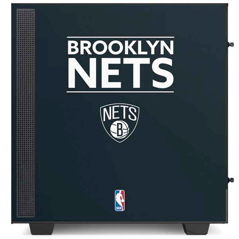 NBA Brooklyn Nets Standard - Black NZXT H510 Compact ATX Mid-Tower Case Skin