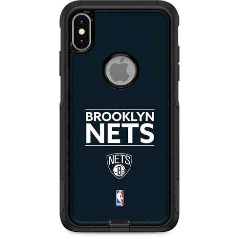 NBA Brooklyn Nets Standard - Black Otterbox Commuter iPhone Skin