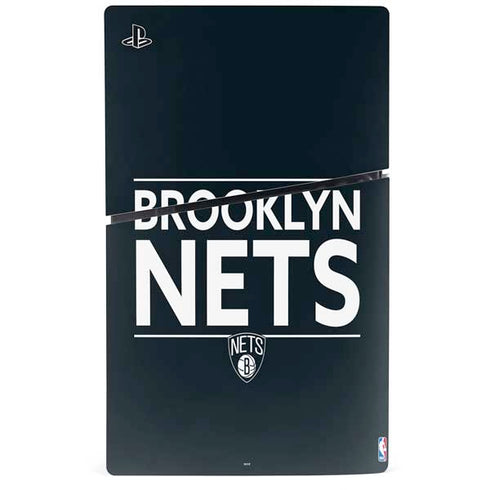 NBA Brooklyn Nets Standard - Black PS5 Slim Digital Edition Console Skin