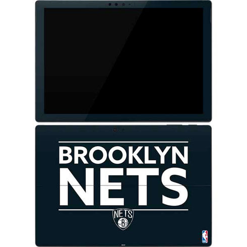 NBA Brooklyn Nets Standard - Black Surface Pro 7 Skin