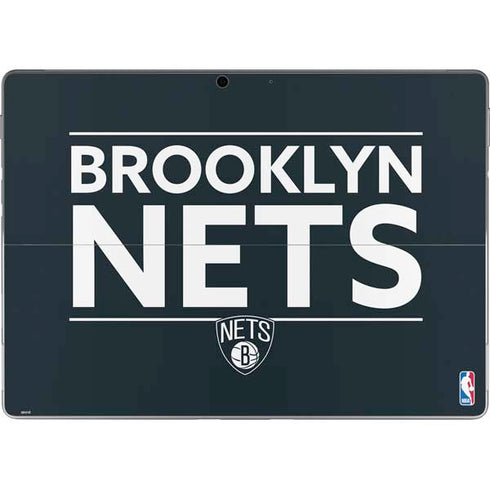 NBA Brooklyn Nets Standard - Black Surface Pro 9 Skin