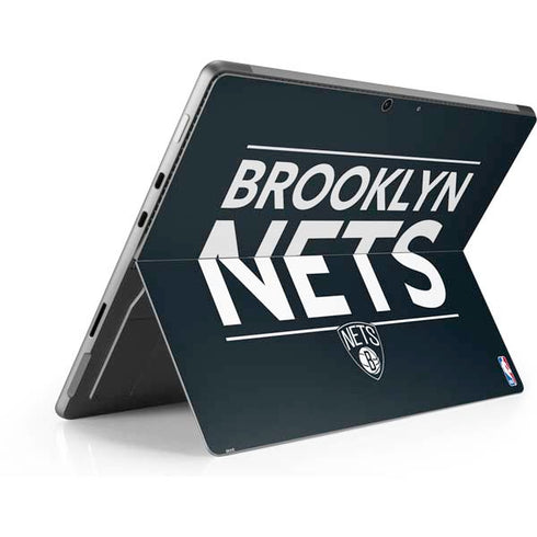 NBA Brooklyn Nets Standard - Black Surface Pro 9 Skin