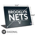 NBA Brooklyn Nets Standard - Black Universal Laptop 18in (14.6 x 10.6in) Skin