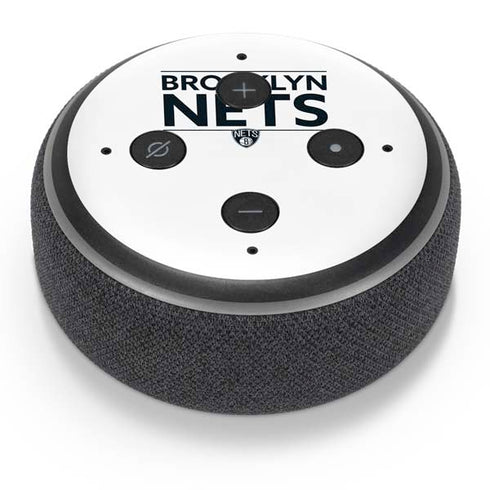 NBA Brooklyn Nets Standard - White Amazon Echo Dot Skin