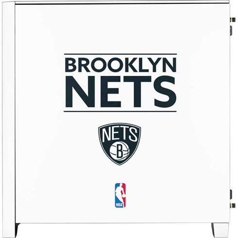 NBA Brooklyn Nets Standard - White Corsair 4000D Tempered Glass Mid-Tower ATX Case Skin