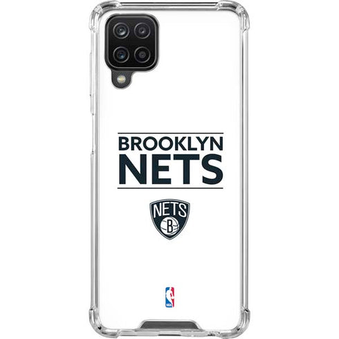 NBA Brooklyn Nets Standard - White Galaxy A12 Clear Case