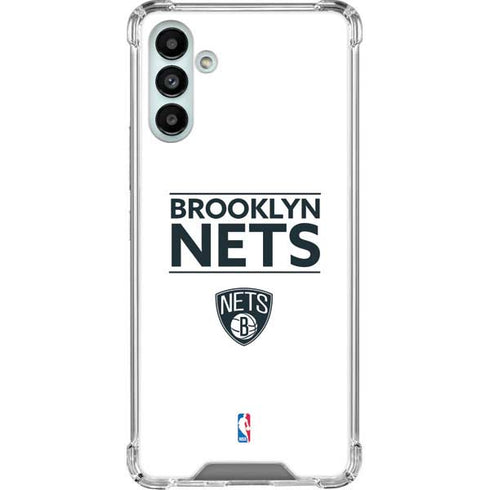 NBA Brooklyn Nets Standard - White Galaxy A13 5G Clear Case