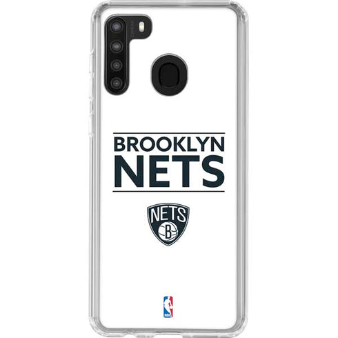 NBA Brooklyn Nets Standard - White Galaxy A21 Clear Case