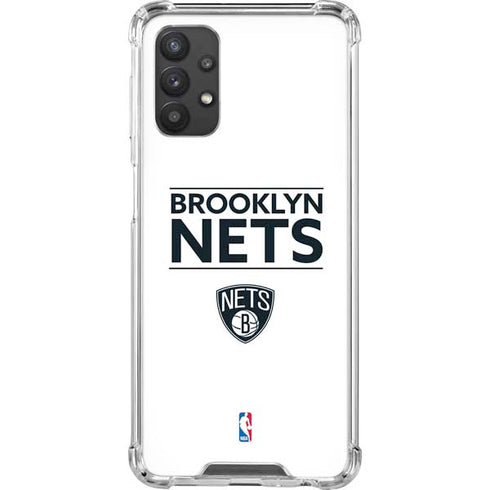 NBA Brooklyn Nets Standard - White Galaxy A32 5G Clear Case
