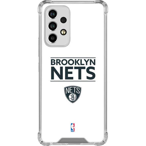 NBA Brooklyn Nets Standard - White Galaxy A33 5G Clear Case