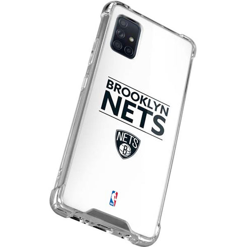 NBA Brooklyn Nets Standard - White Galaxy A71 5G Clear Case