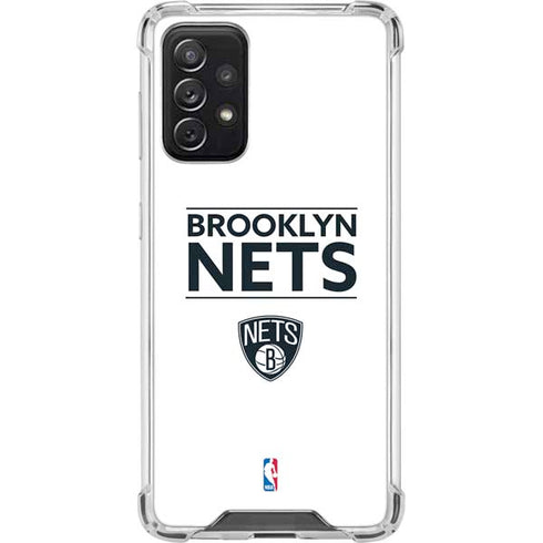NBA Brooklyn Nets Standard - White Galaxy A72 5G Clear Case