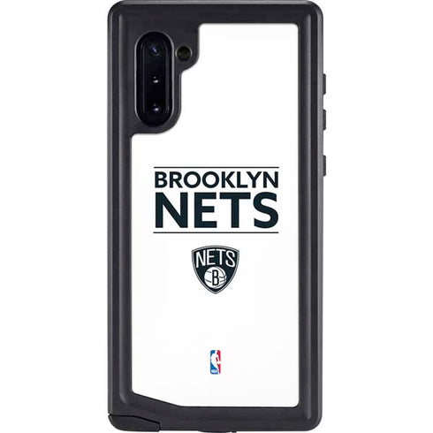 NBA Brooklyn Nets Standard - White Galaxy Note 10 Waterproof Case