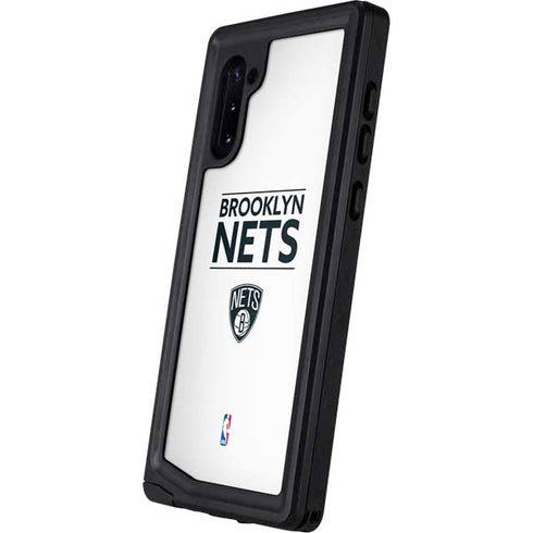 NBA Brooklyn Nets Standard - White Galaxy Note 10 Waterproof Case