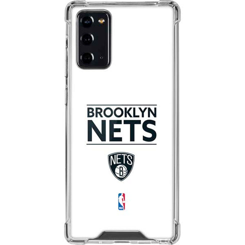 NBA Brooklyn Nets Standard - White Galaxy Note20 5G Clear Case