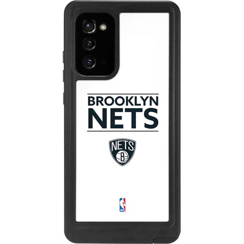 NBA Brooklyn Nets Standard - White Galaxy Note20 5G Waterproof Case