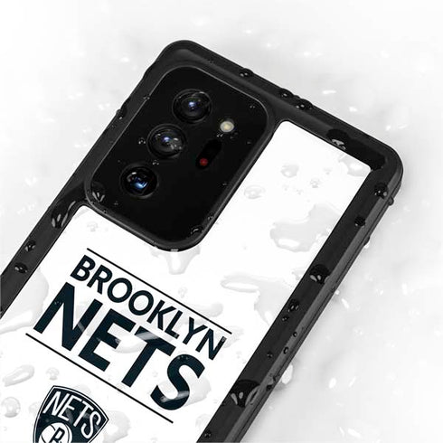 NBA Brooklyn Nets Standard - White Galaxy Note20 Ultra 5G Waterproof Case