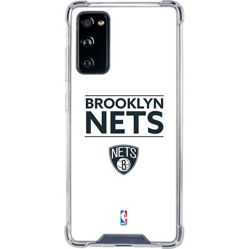 NBA Brooklyn Nets Standard - White Galaxy S20 FE Clear Case