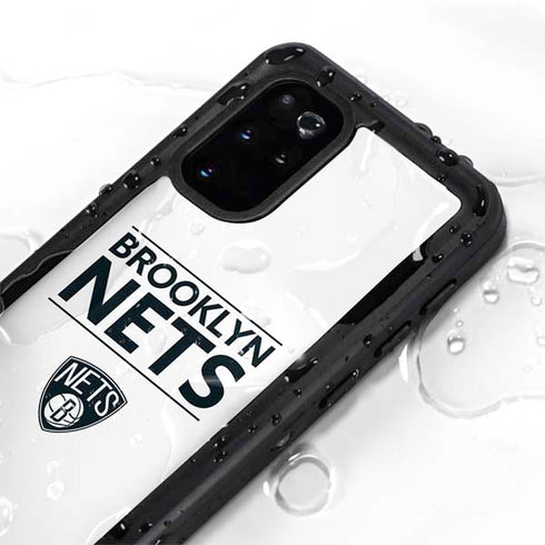 NBA Brooklyn Nets Standard - White Galaxy S20 Plus Waterproof Case