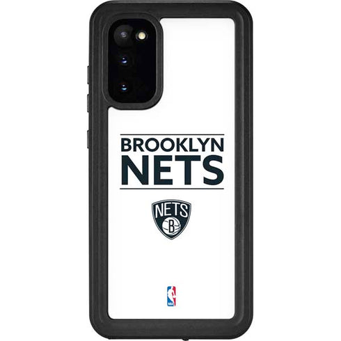 NBA Brooklyn Nets Standard - White Galaxy S20 Waterproof Case