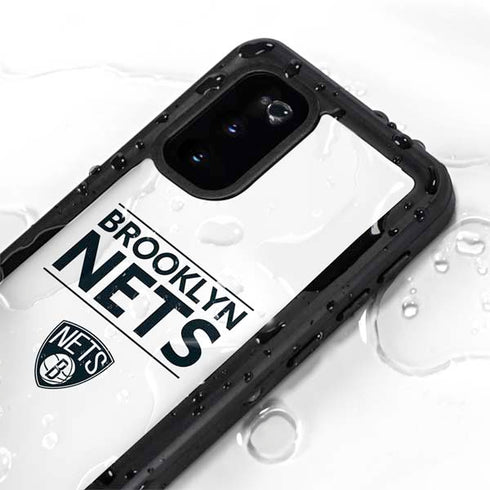 NBA Brooklyn Nets Standard - White Galaxy S20 Waterproof Case