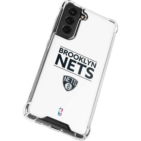 NBA Brooklyn Nets Standard - White Galaxy S21 FE Clear Case